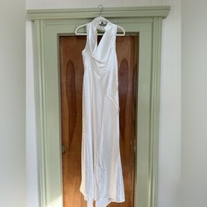 Elegant White Halter Neck Dress (Lulu’s)